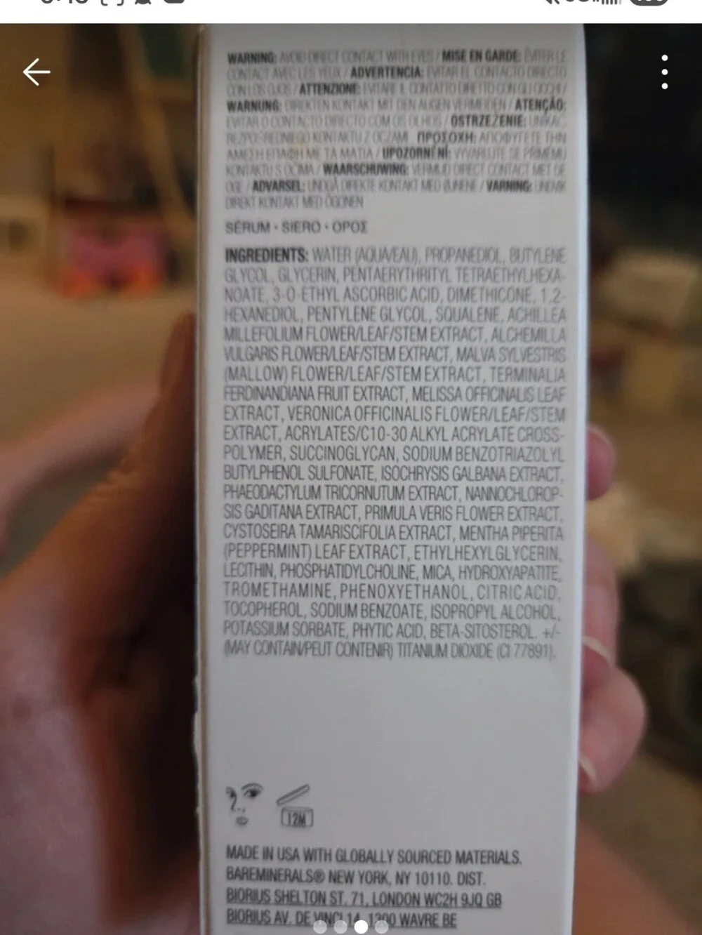 bareMinerals Pure Glow Serum White with Orange Accents